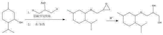 A kind of synthetic method of 3-l-menthoxypropane-1,2-diol