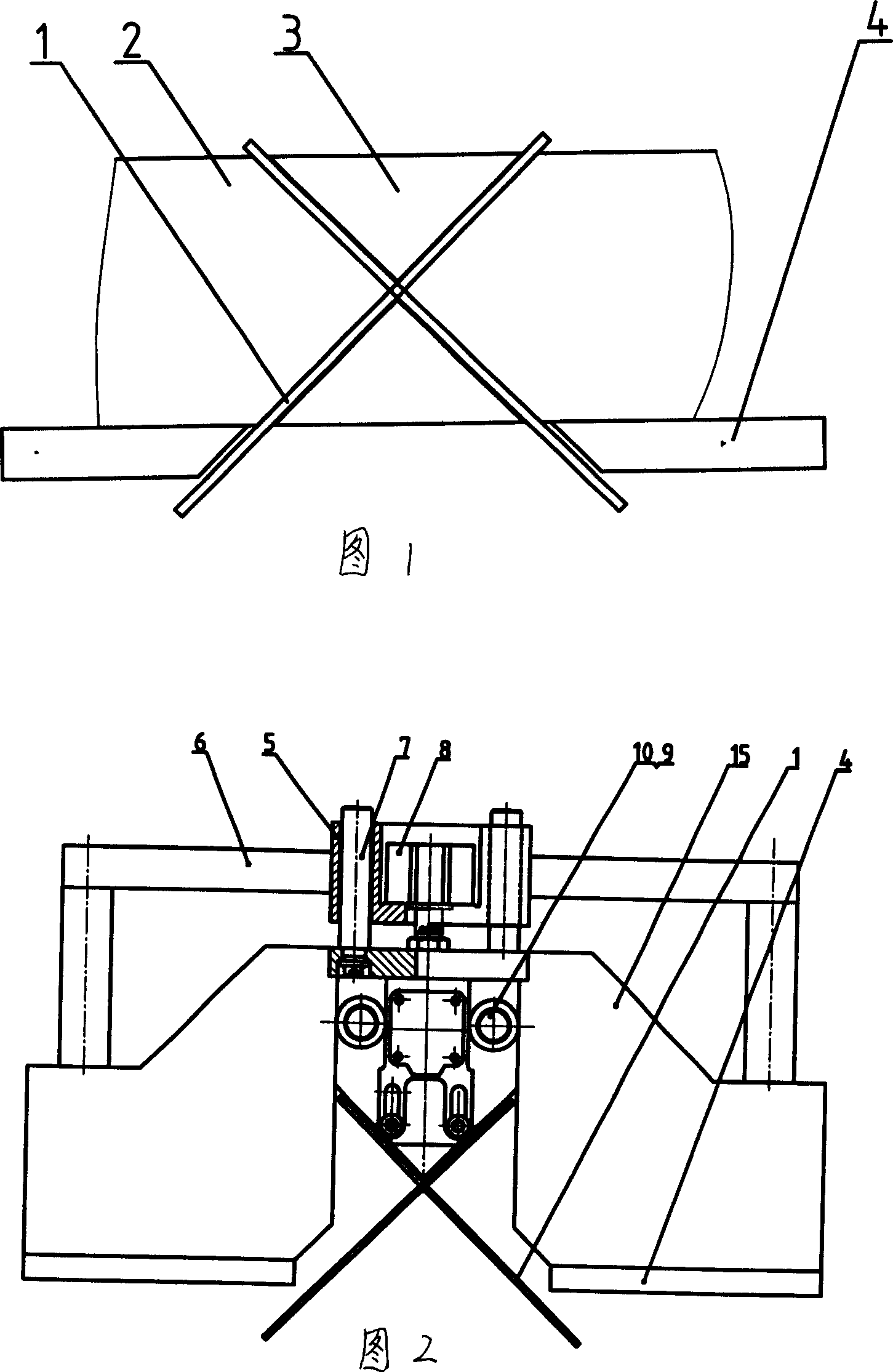 Residual material clamping device for muntin saw machine