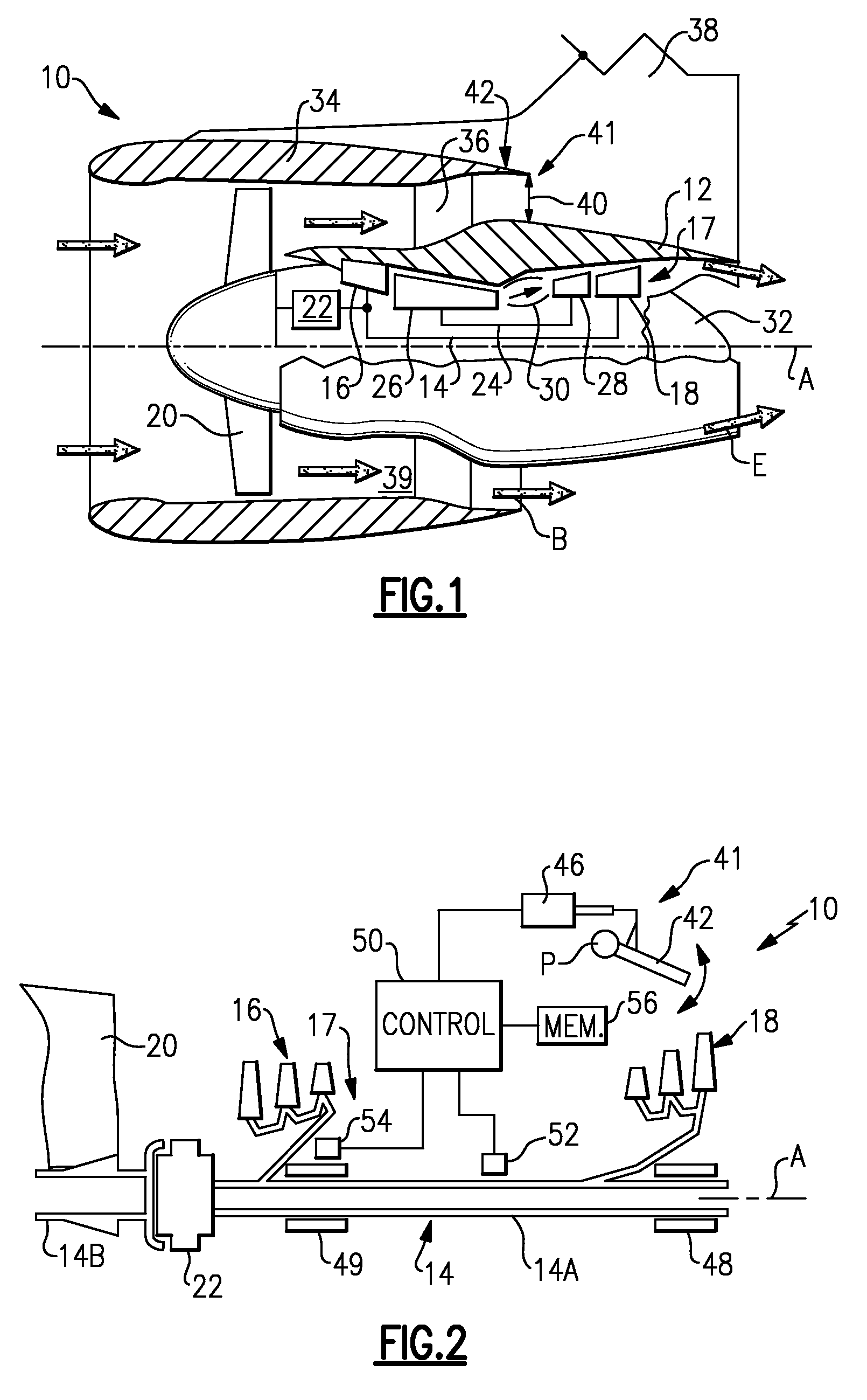 Managing spool bearing load using variable area flow nozzle