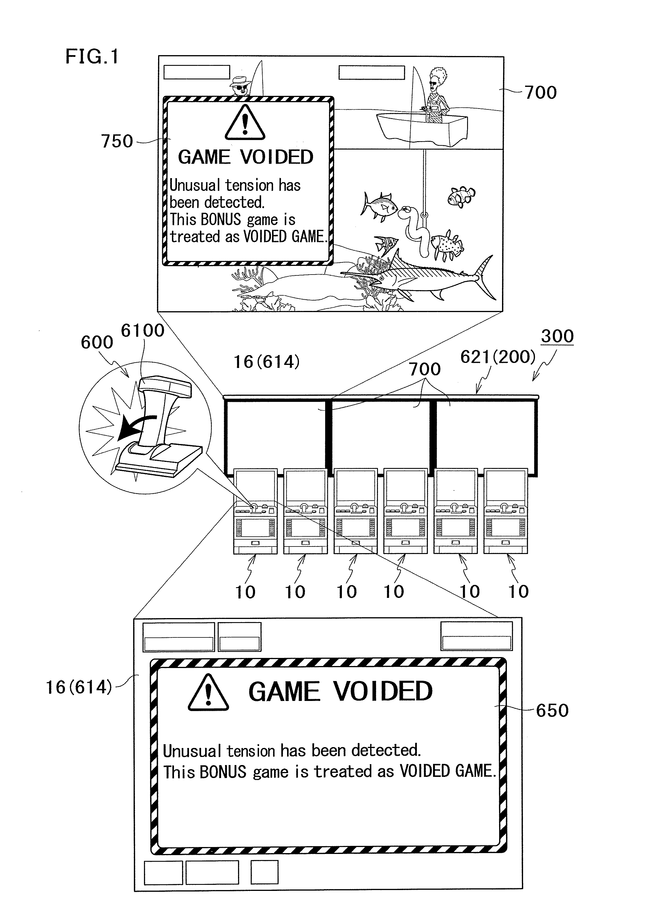 Gaming terminal with rotatable lever handle