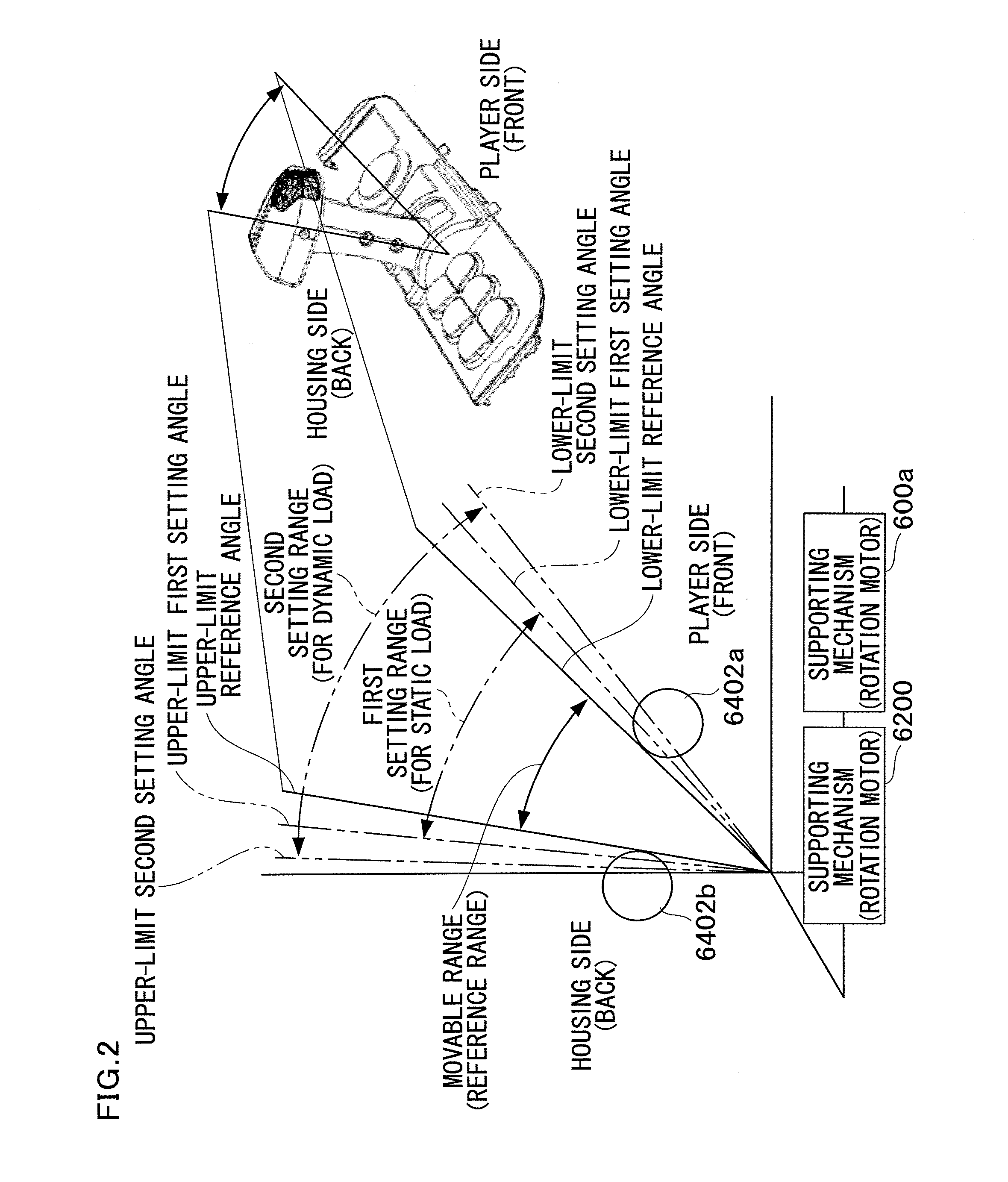 Gaming terminal with rotatable lever handle