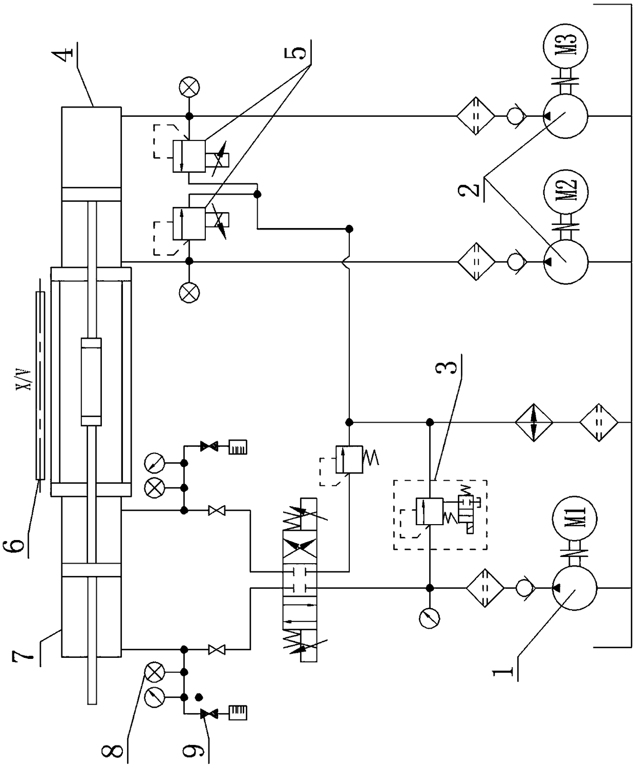Symmetric control method for asymmetric hydraulic system based on output feedback
