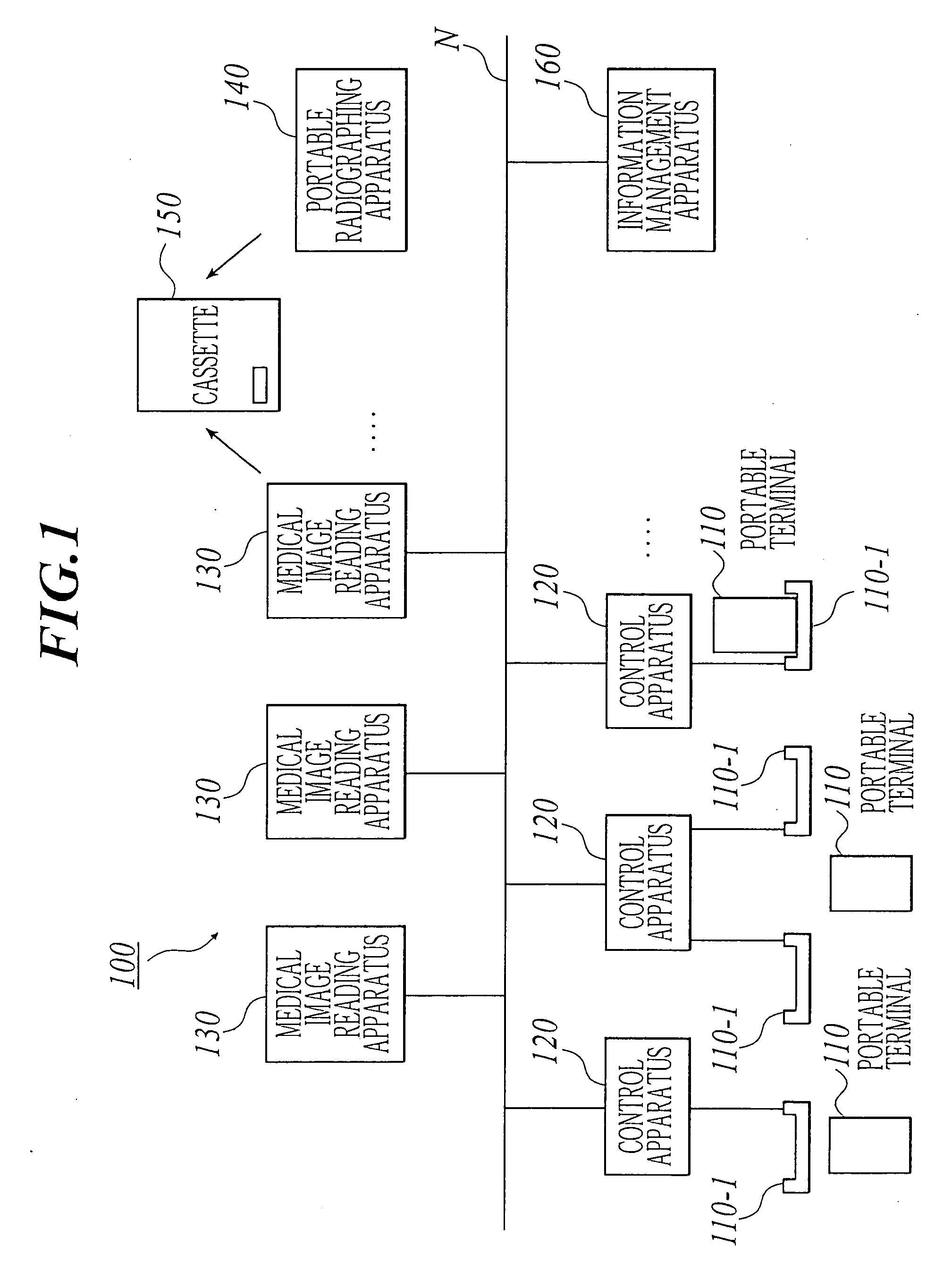 Medical image radiographing system, medical image management method and portable terminal