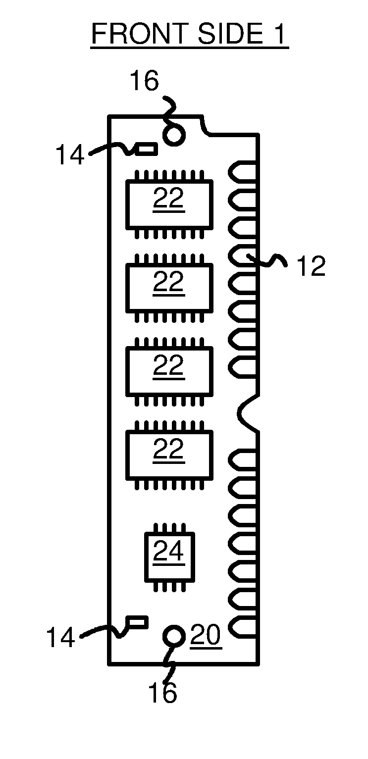Memory-Module Board Layout for Use With Memory Chips of Different Data Widths