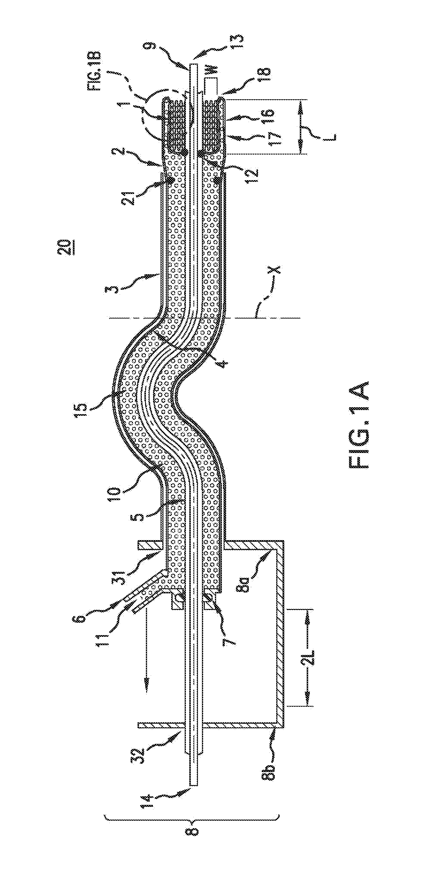 Catheter with retractable cover and pressurized fluid