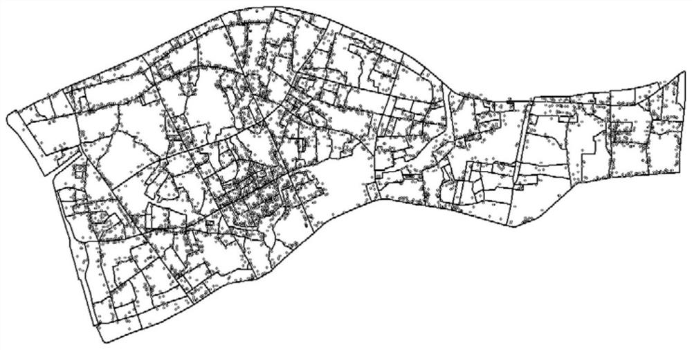 Urban street space vitality simulation method, system, computer equipment and medium