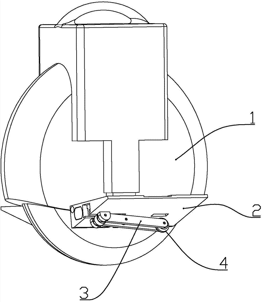 Self-balancing monocycle with automatic gravity center regulation function