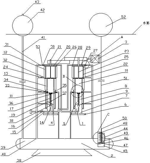 Deep sea water pressure energy power generation device