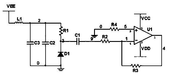 Amplification circuit for laser distance measuring receiving system