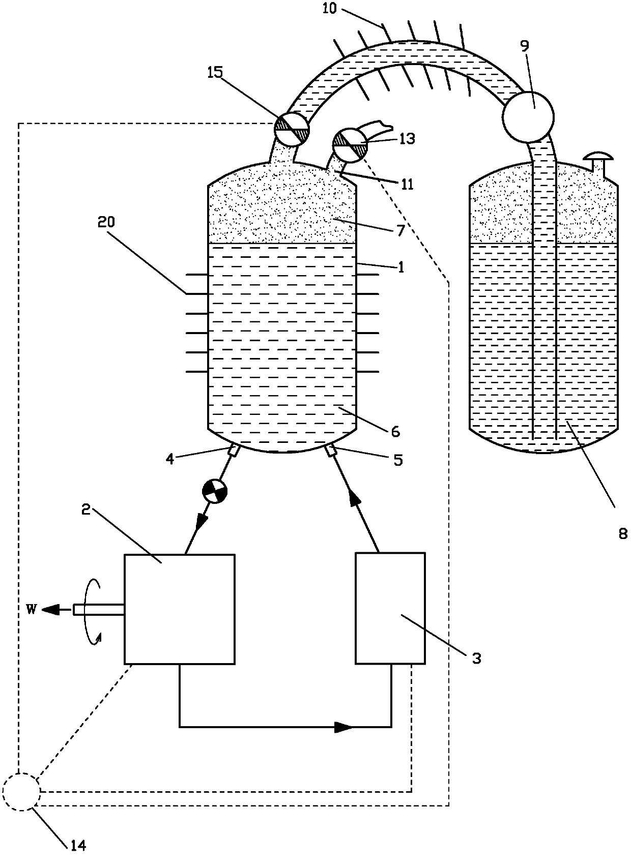 Liquid piston hydraulic-pneumatic engine