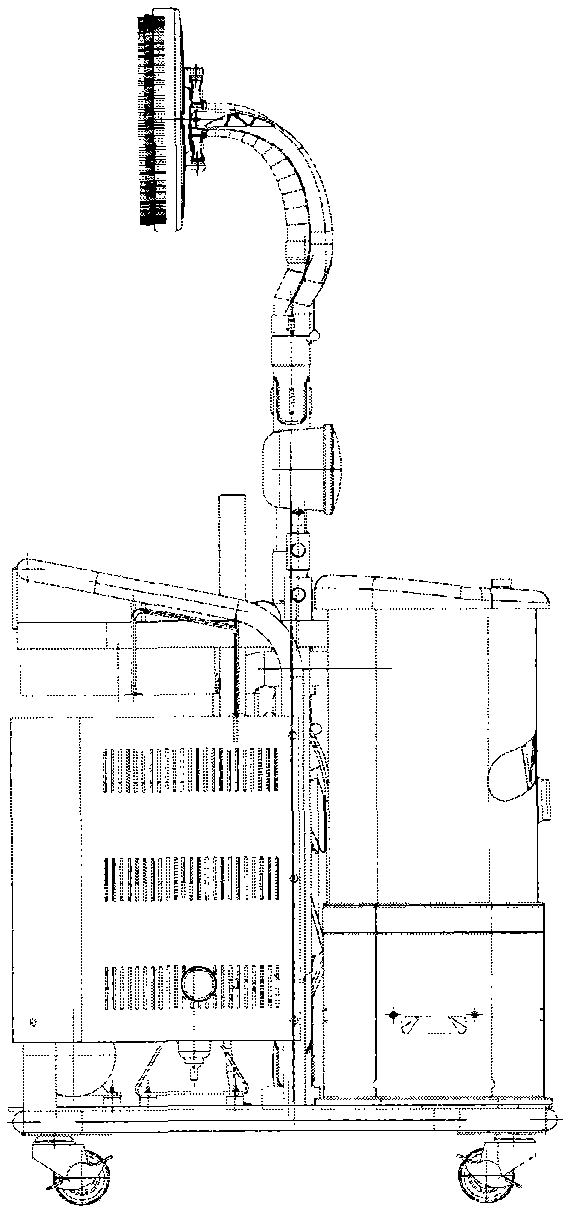 Integrated cart of dust removal polisher