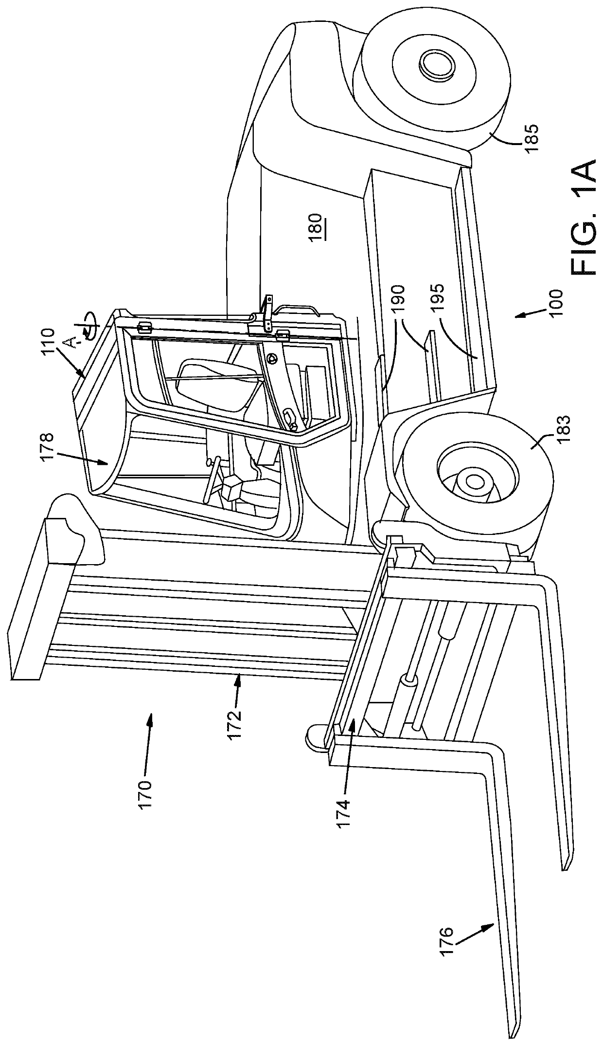 Lift truck operator compartment door