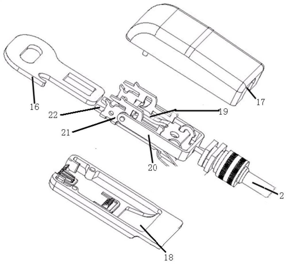 An umbrella bag strap system including a one-button unlocking device