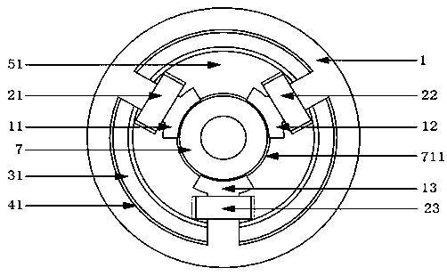 An AC-DC five-degree-of-freedom dual-spherical hybrid magnetic bearing for a vehicle-mounted flywheel battery