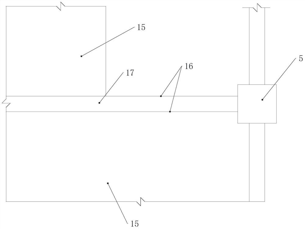 Beam upturned joint structure with good crack resistance and its construction method