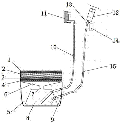 Inserted type in-situ soil leachate collecting device