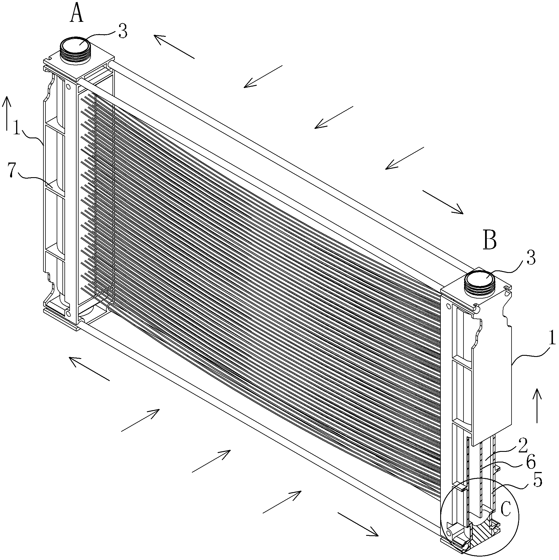 Sanitary external pressure hollow fiber membrane assembly water collecting device