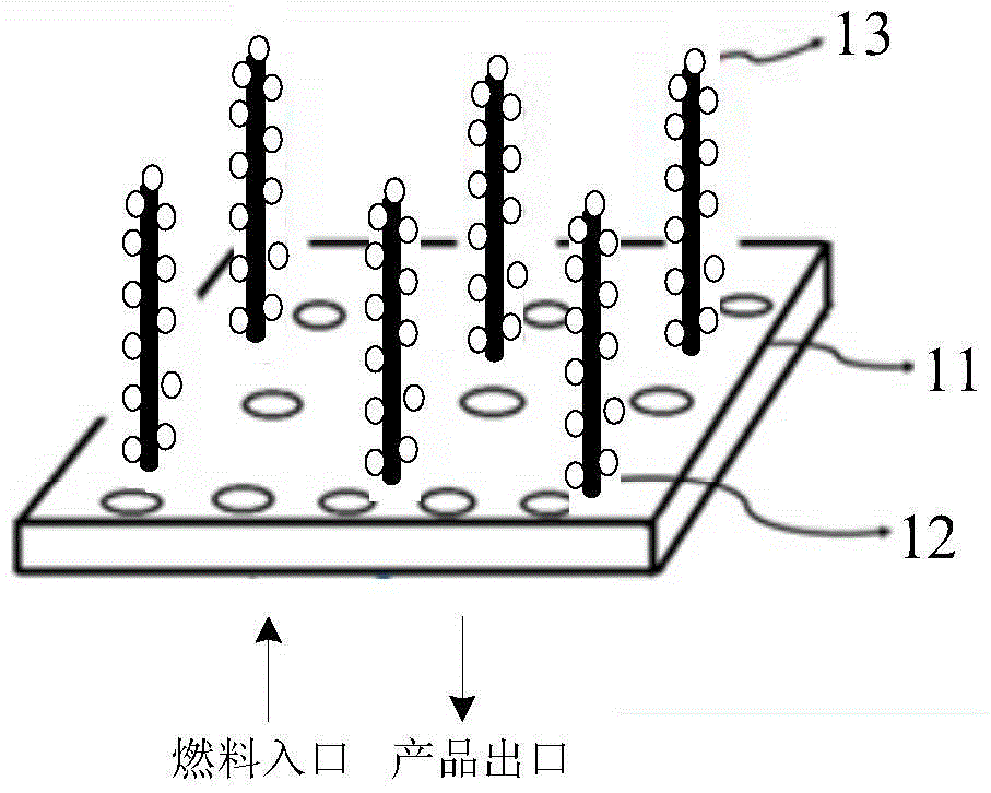 A carbon-free membrane electrode assembly