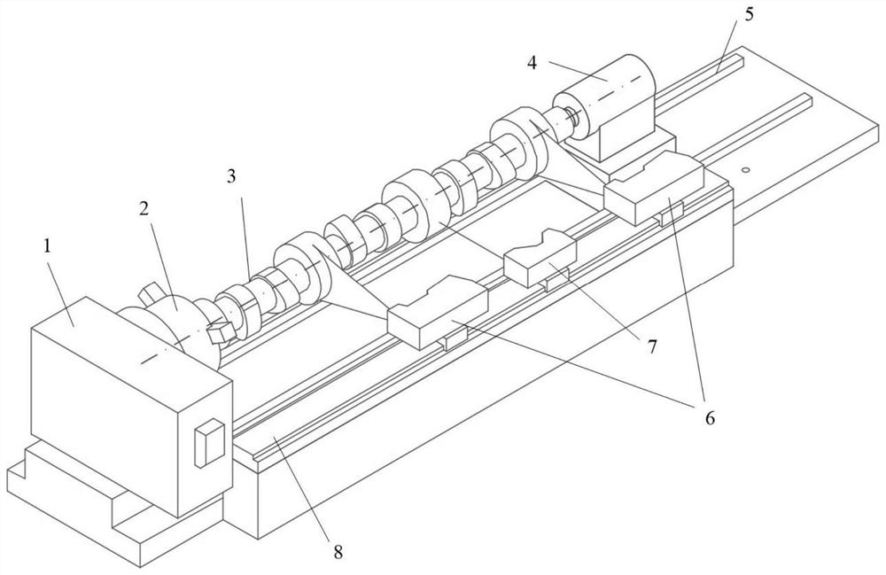 In-place non-contact detection method for shaft type workpiece