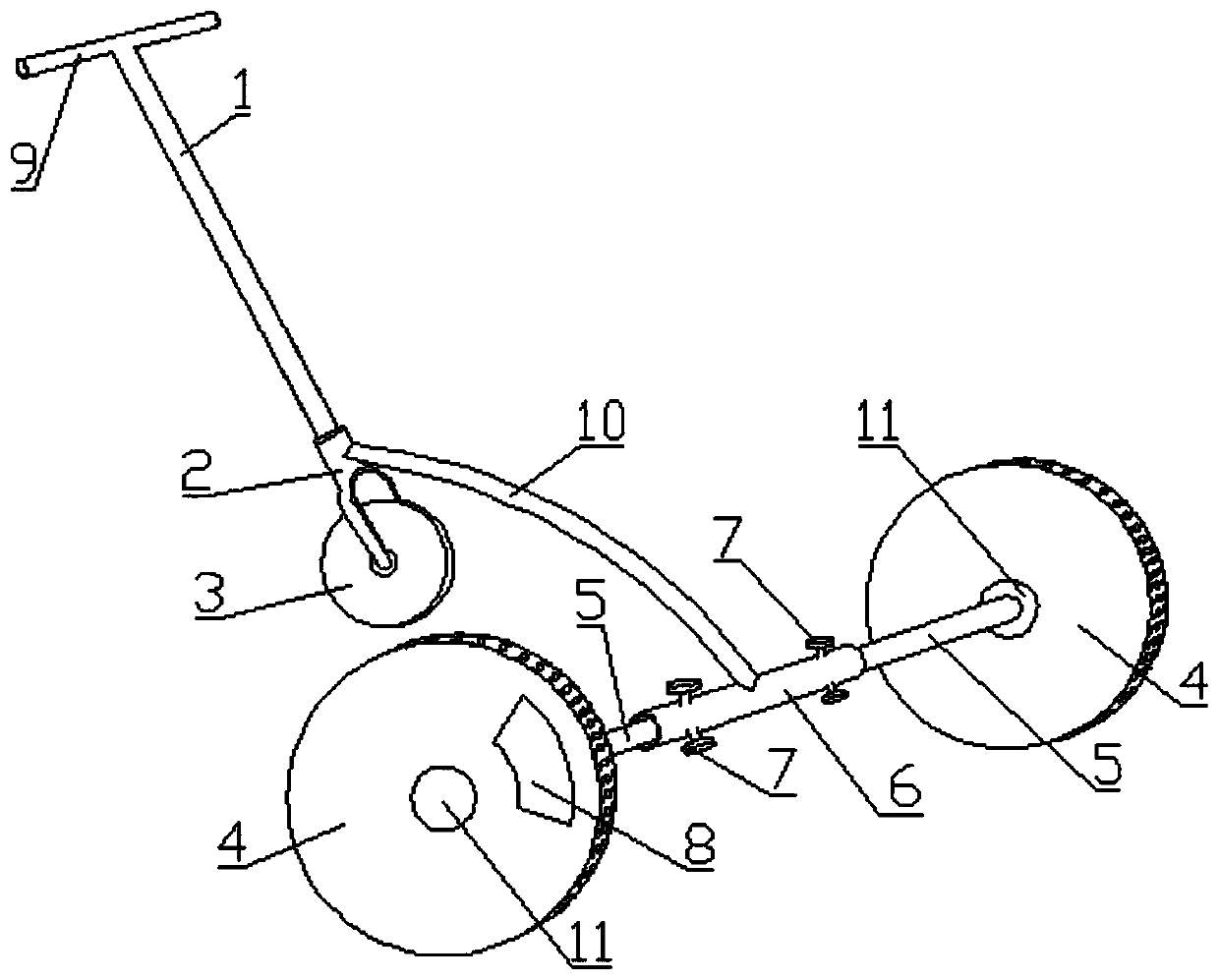 Foundation pit construction line marking device