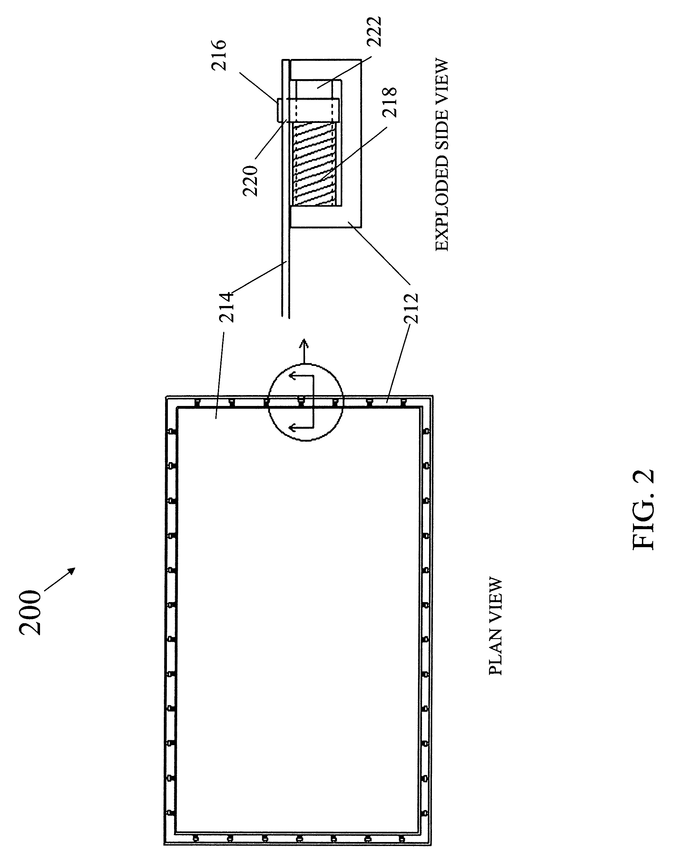 Optical element comprising restrained asymmetrical diffuser