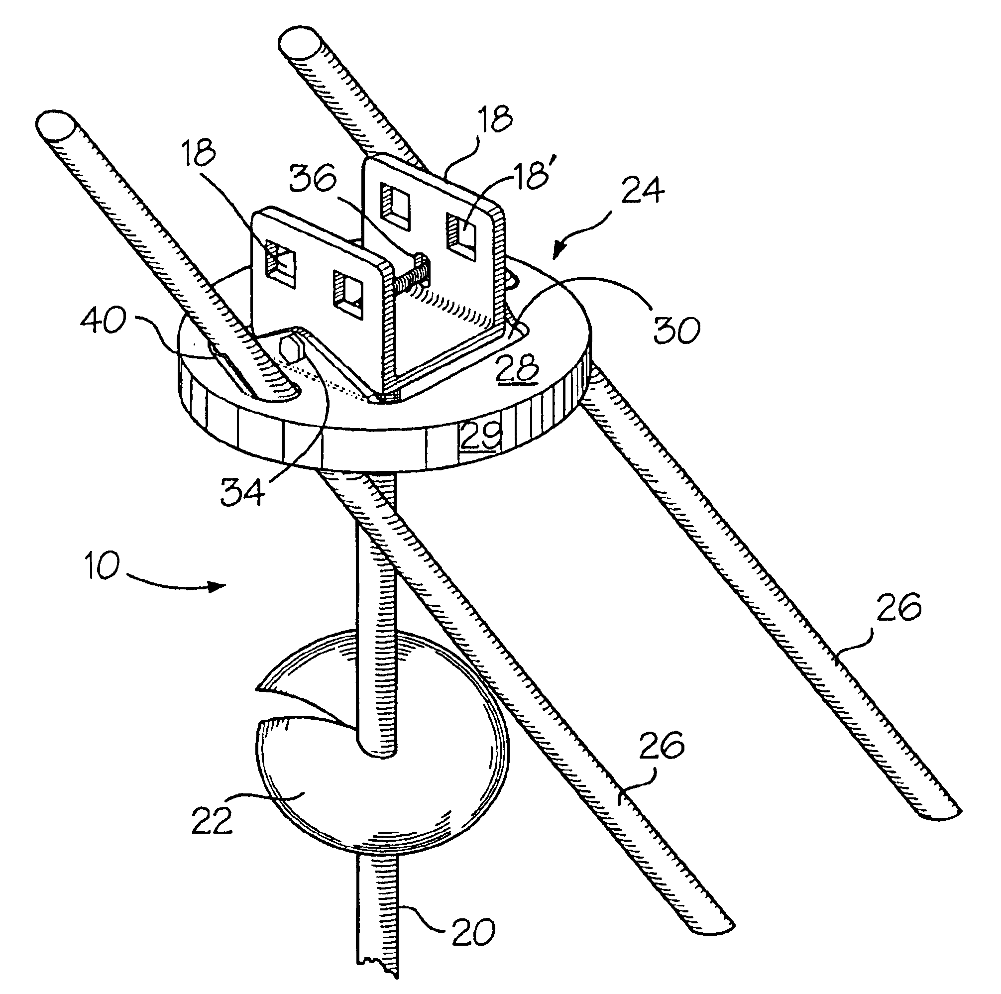 Drive/auger anchor and stabilizer