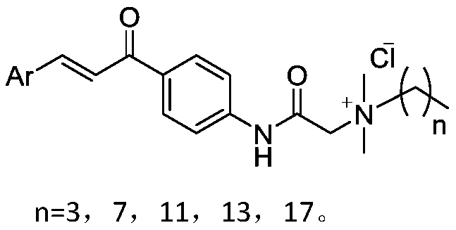 Quaternary ammonium chalcone derivatives with anti-drug-resistant bacteria activity, preparation method and application thereof