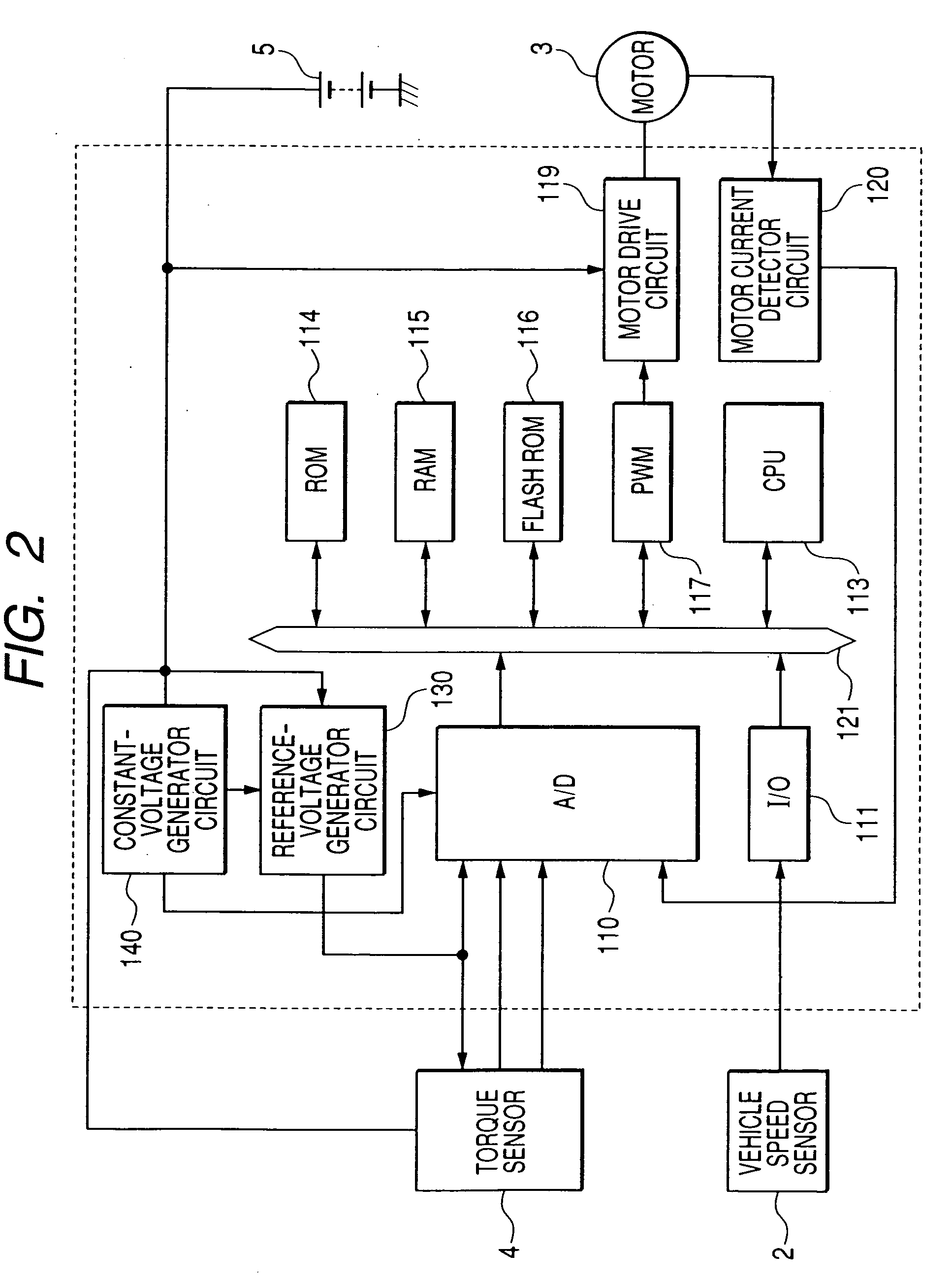 Power steering control device for monitoring reference voltage