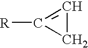 Compositions with cyclopropenes and adjuvants