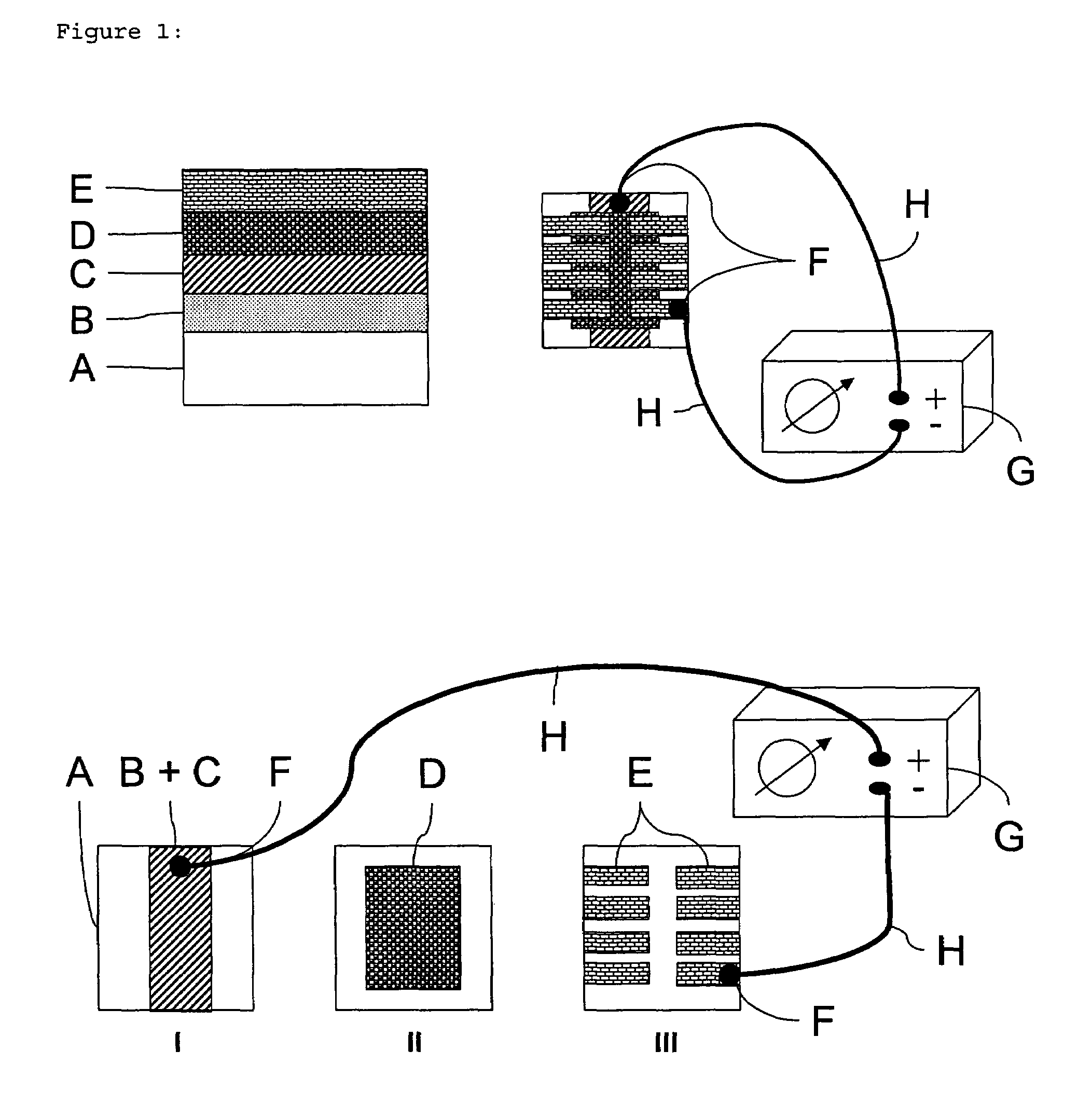 Layer configuration comprising an electron-blocking element
