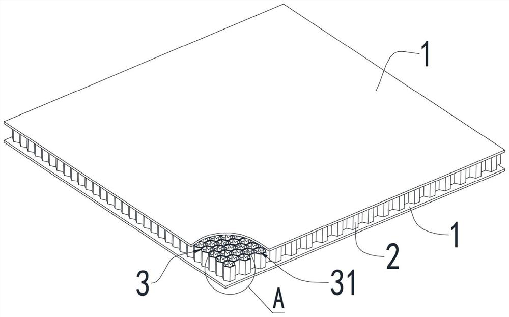 Honeycomb sandwich preparation method for improving honeycomb sandwich bonding force and honeycomb sandwich