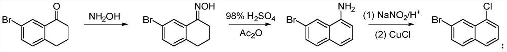 A kind of preparation method of 7-bromo-1-chloronaphthalene