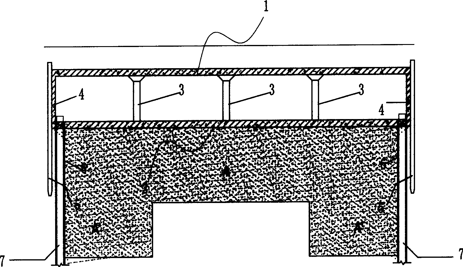Construction method of subsurface excavation and layer added by using top layer of existed basement as native cover board