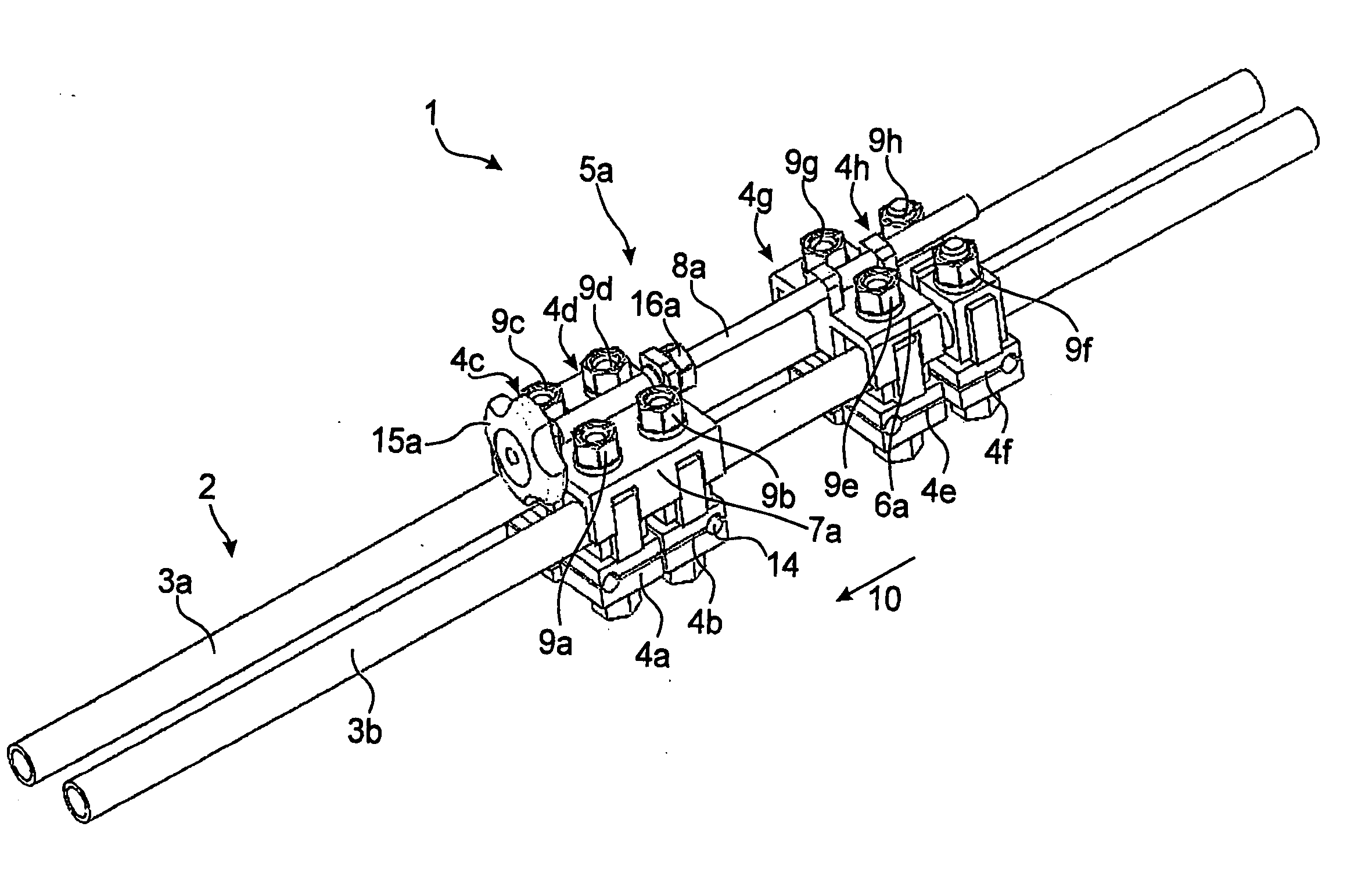 External fixation device for osteosynthesis