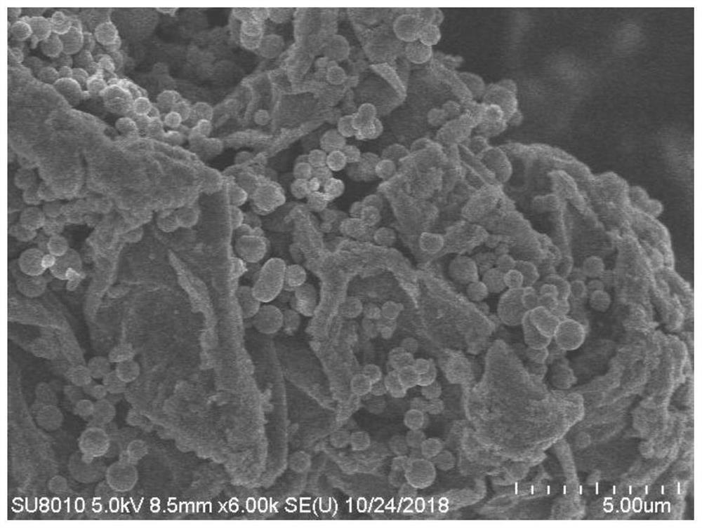 Reduced graphene oxide-coated polyoxometallate-based polydopamine battery anode material and preparation method thereof