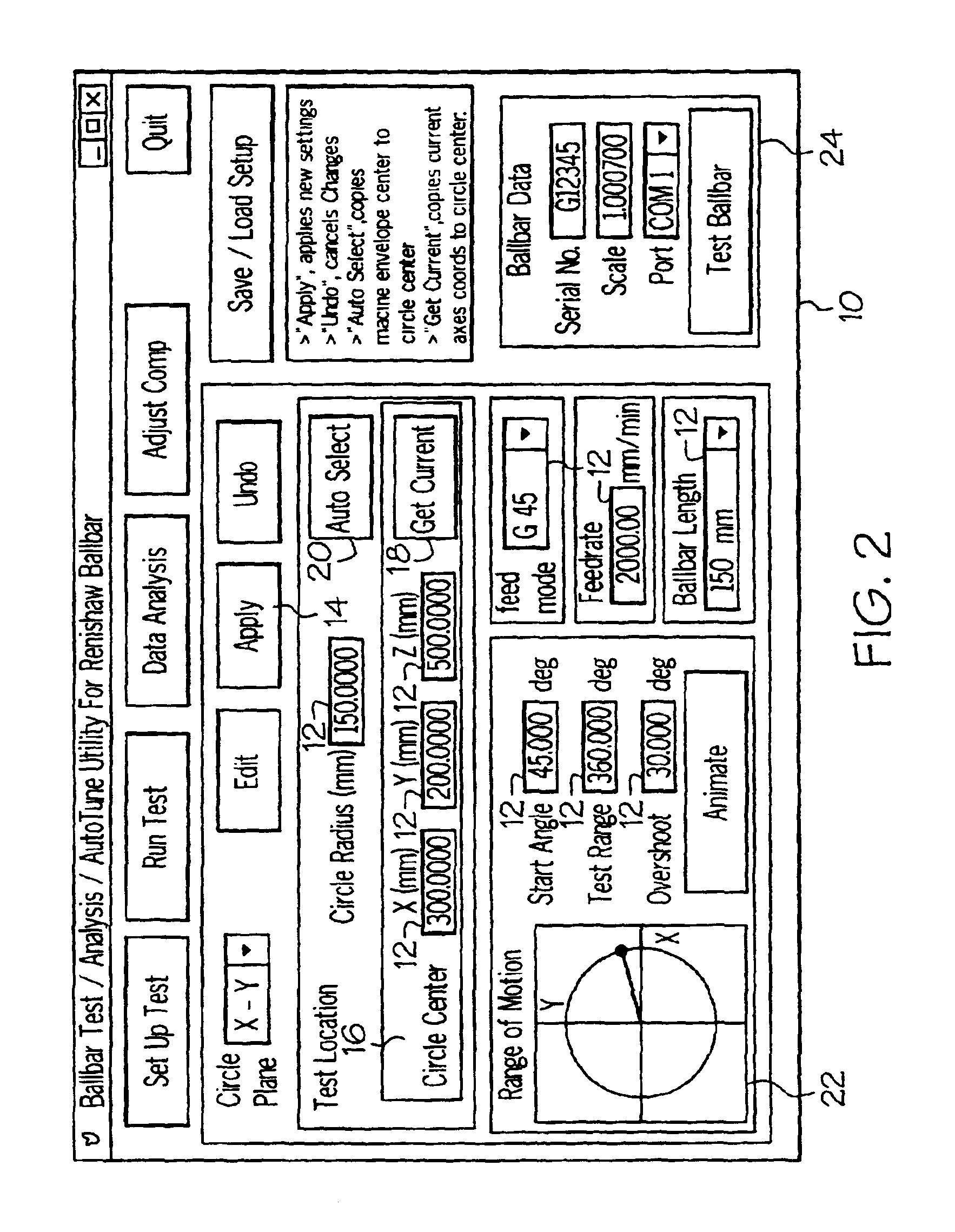Method and apparatus for determining calibration options in a motion control system