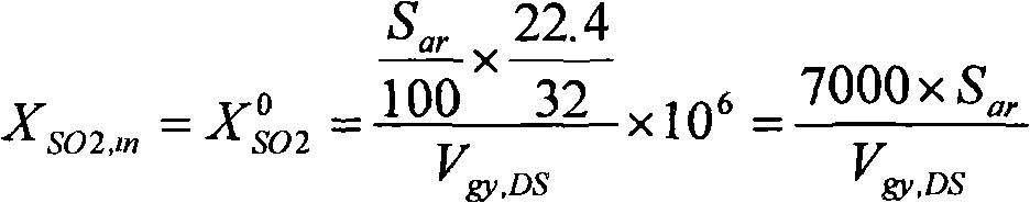 On-line calculation method for desulfurization efficiency of circulating fluidized bed boiler