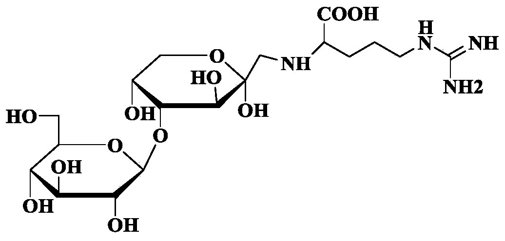 Pharmaceutical use of argininyl fructosy glucose
