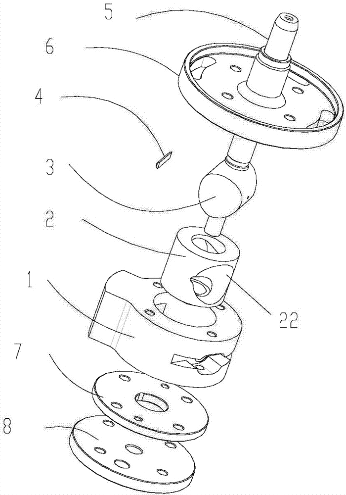 A rotary cylinder piston compressor