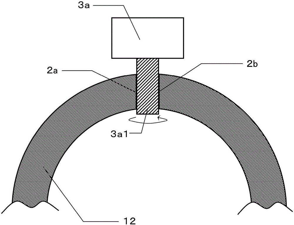 Production method for plate-bending hollow roll, plate-bending hollow roll, and device for steel plate production process