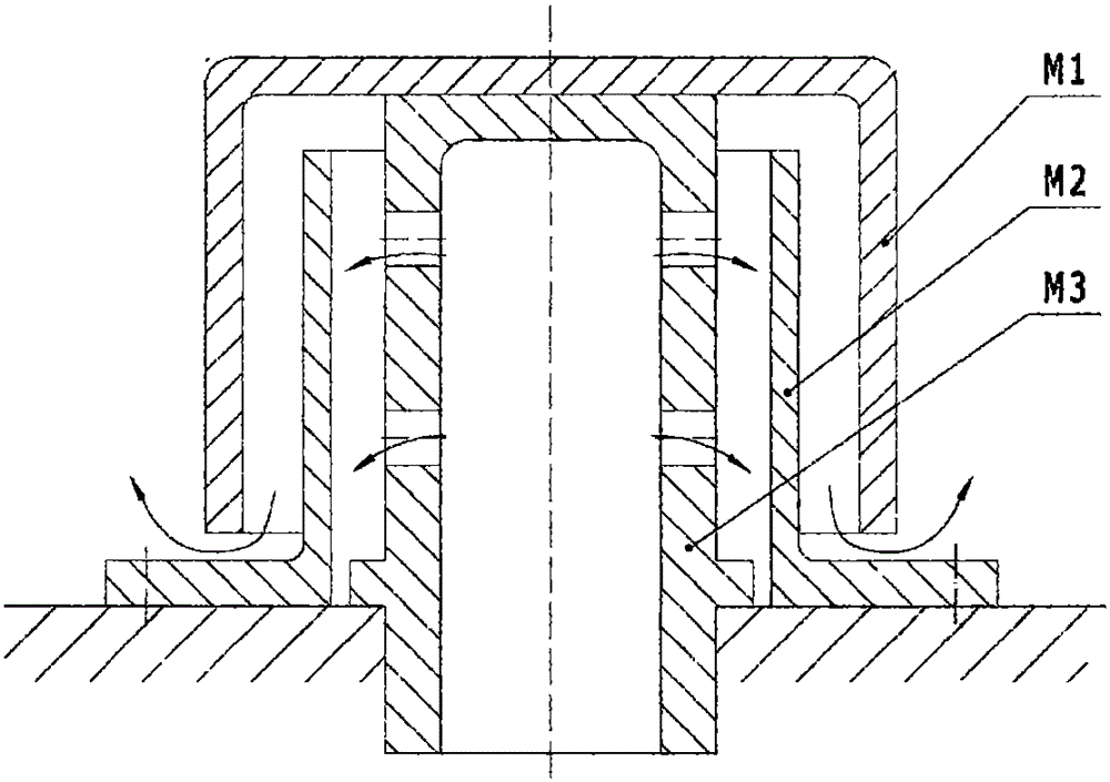 Double-region sandwich-layer box water-cooling dynamic-balance hypocycloid reduction box