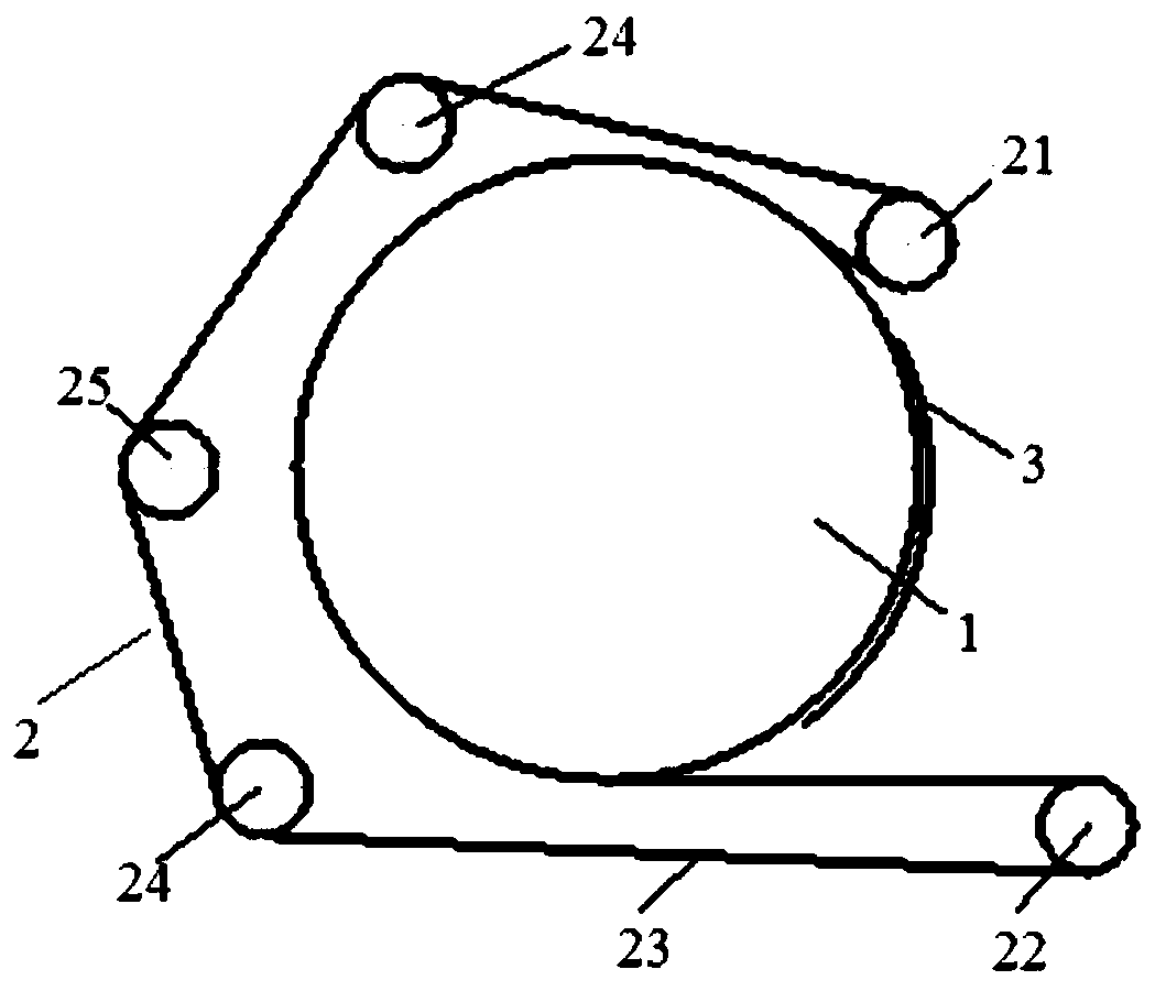 A rolling hot press, a veneer lengthening system and a veneer lengthening method