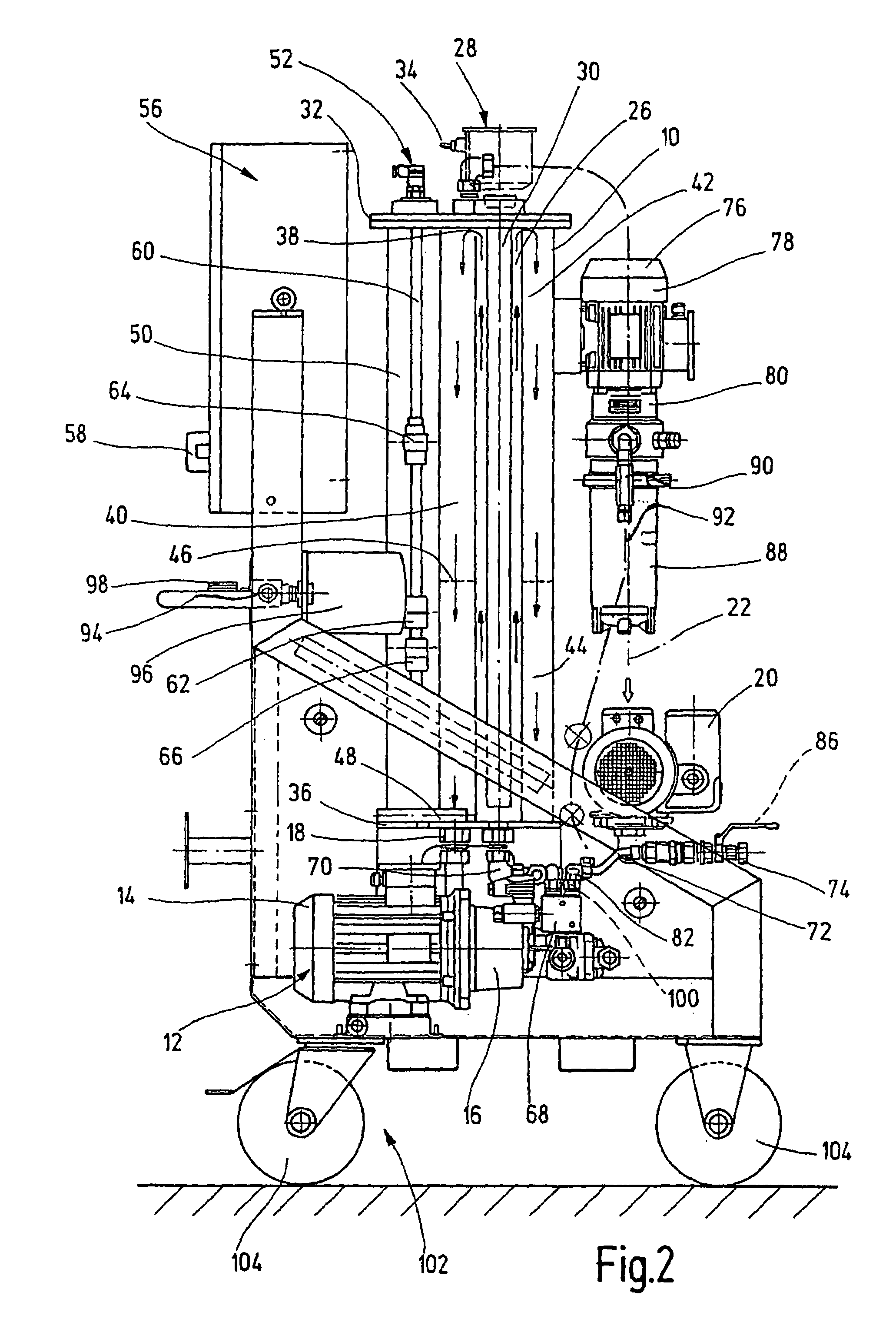 Device for separating fluid mixtures