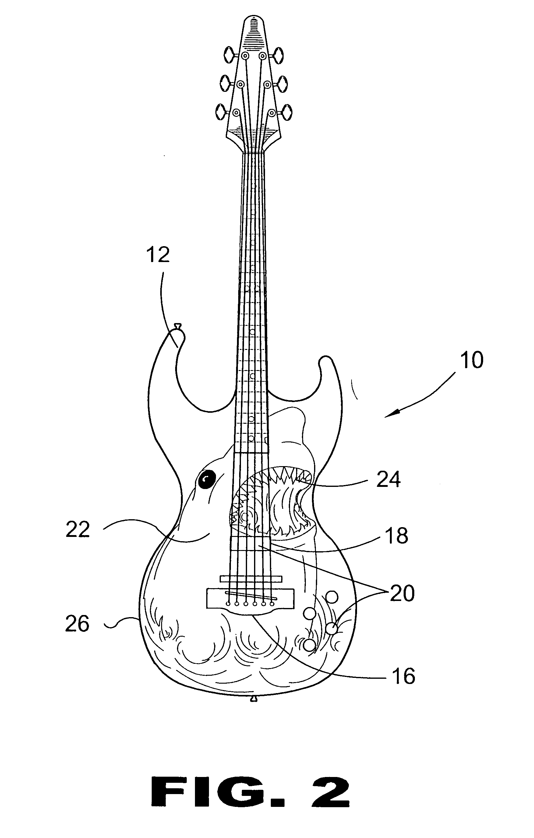 Lenticular image guitar top