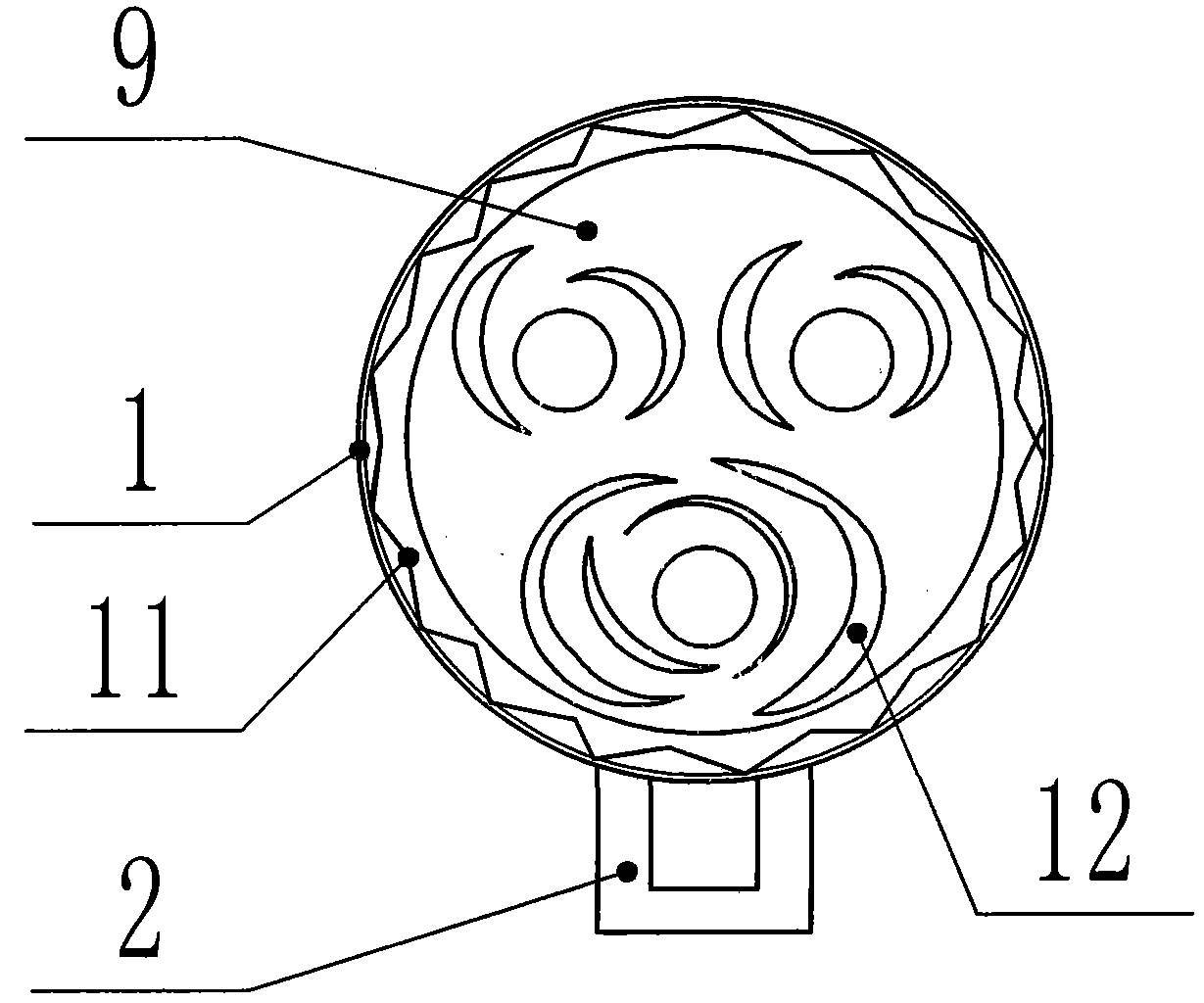 Three-shaft scattering device of viscous slurry