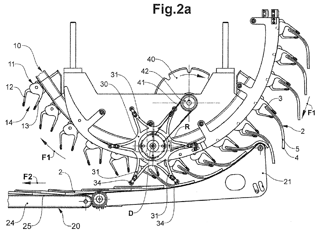 Device and method for conveying flat objects