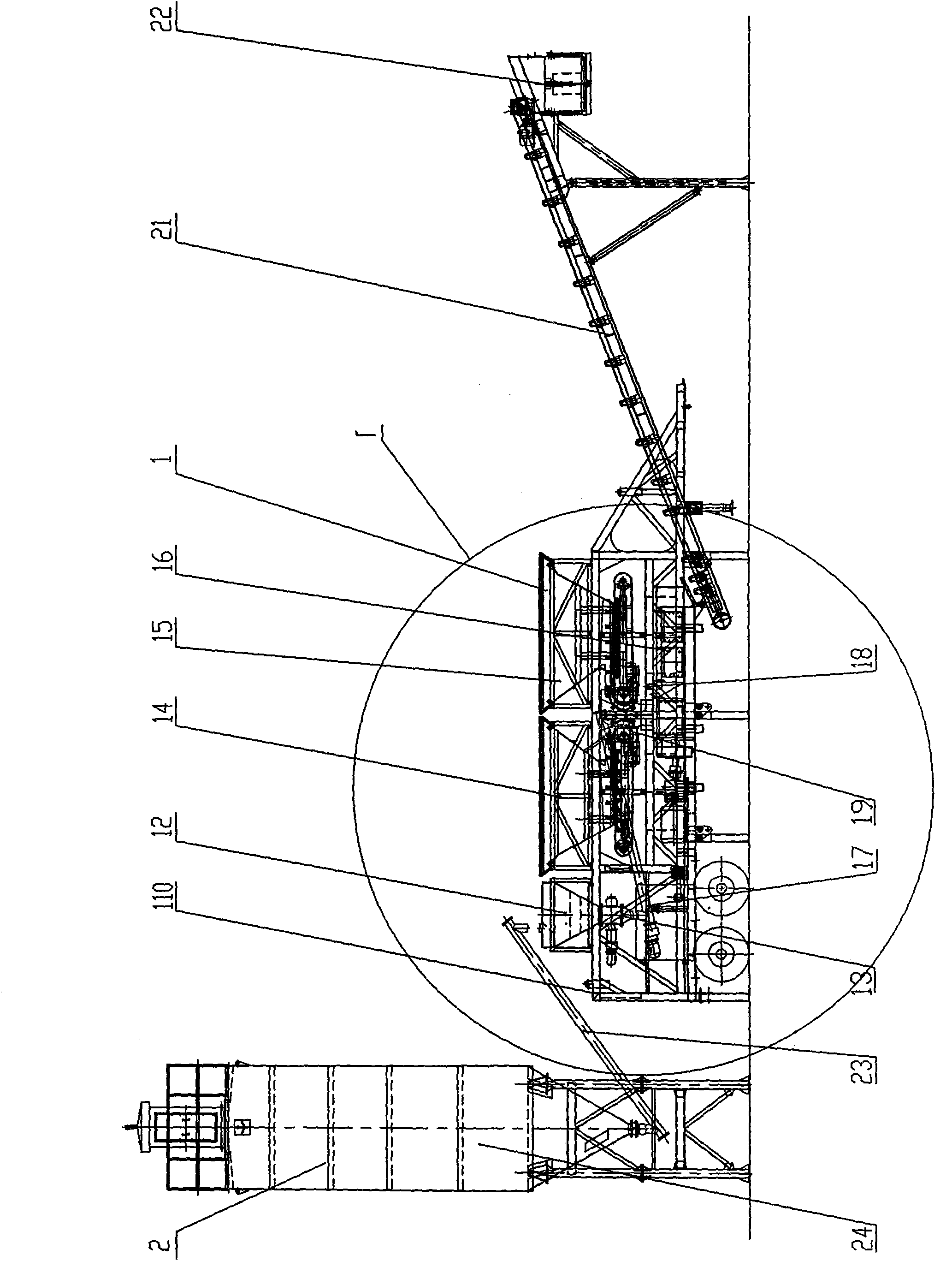 Mobile regenerated asphalt mixture cold mixing device