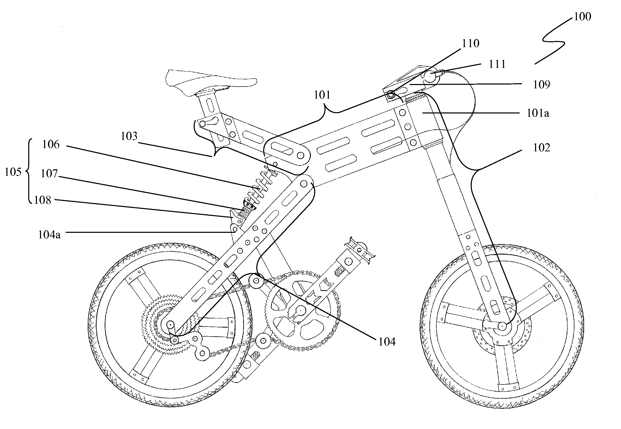 Foldable frame for two-wheel vehicle