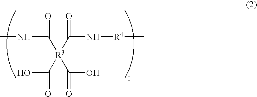 Polyamic acid resin composition