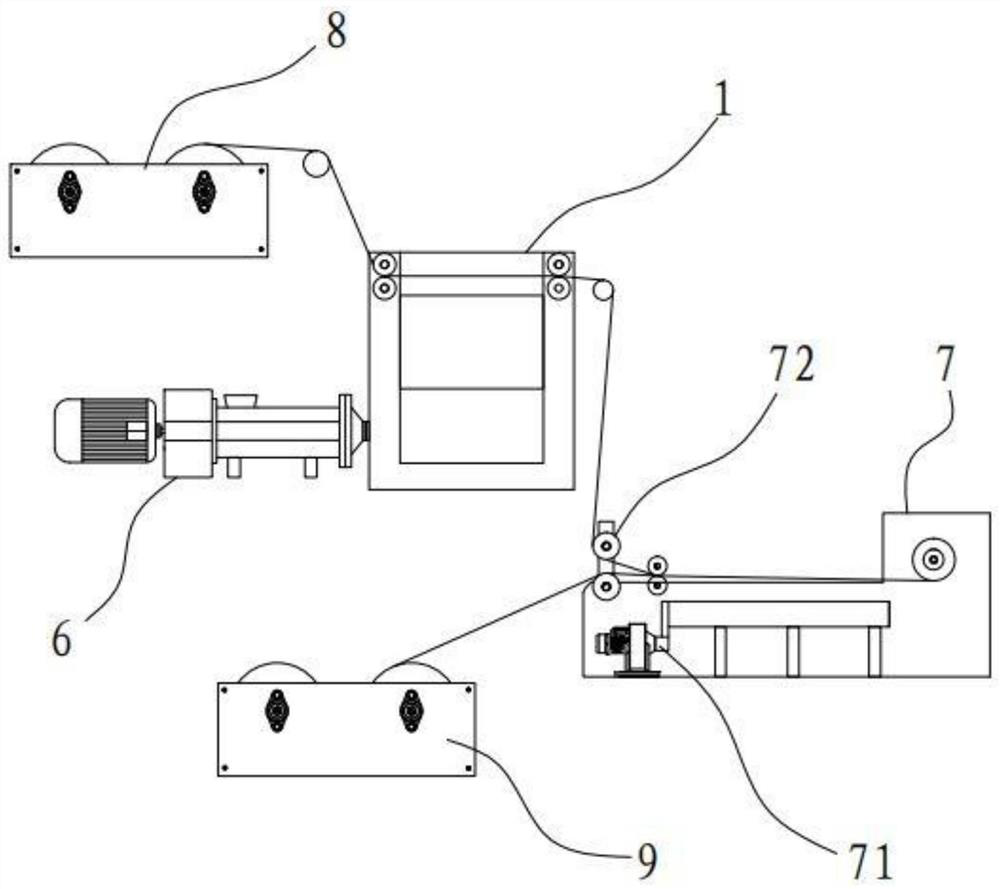 Non-woven fabric composite forming device